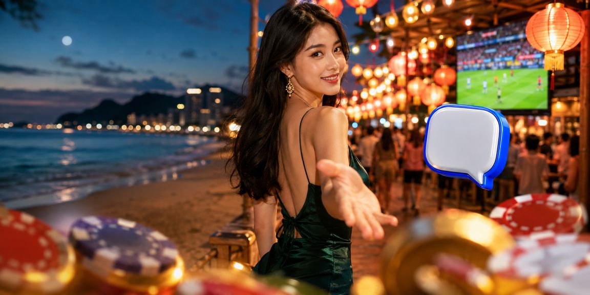 Người dùng sử dụng ứng dụng casino tại chợ đêm Côn Đảo với điện thoại di động
